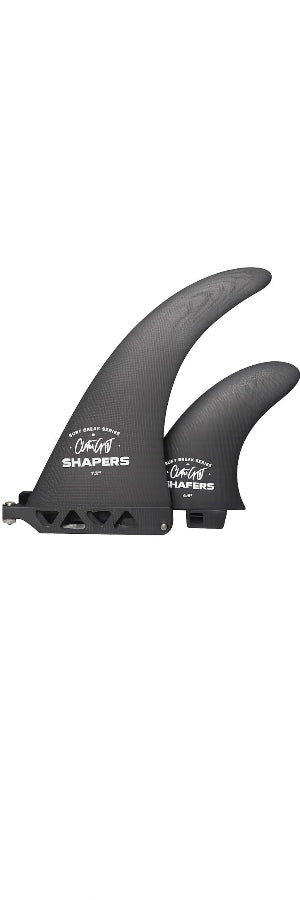 Shapers / 7.3" Clinton Guest Longboard Fin - S2 Tab - Black